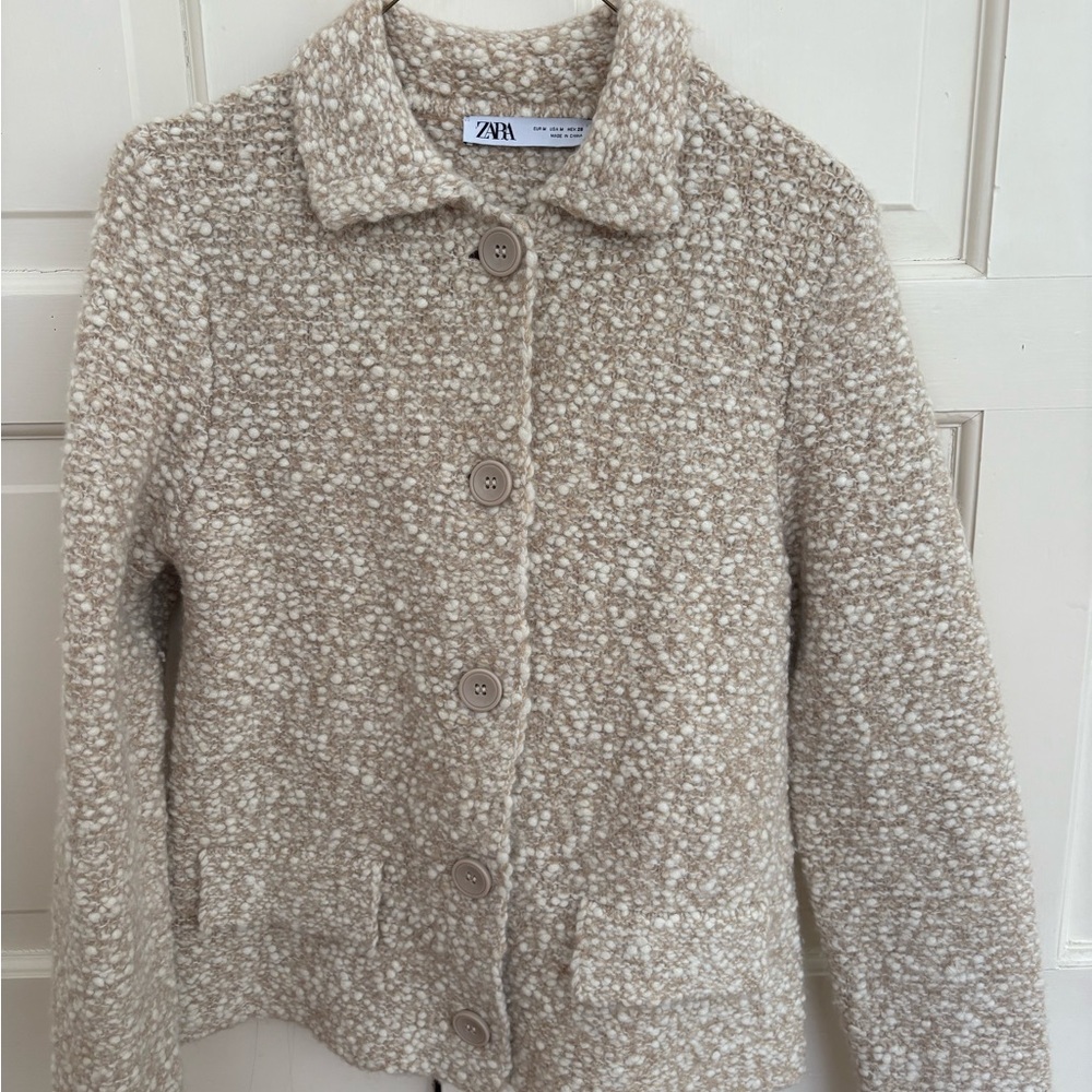 Zara Women's Tan Teddy Jacket